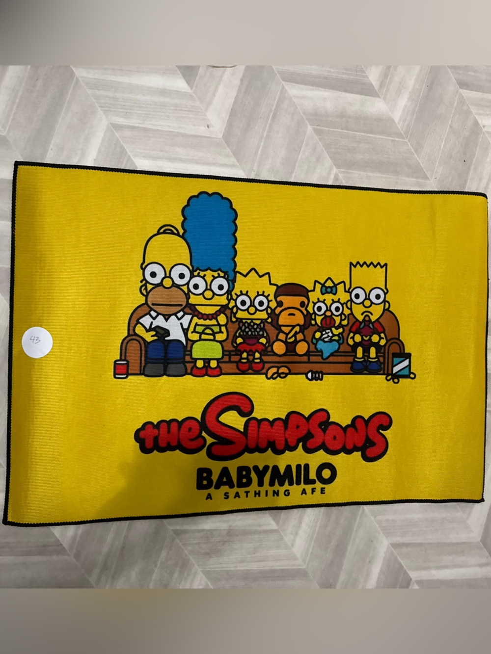 The Simpsons x Baby Milo Yellow Decorative Mat